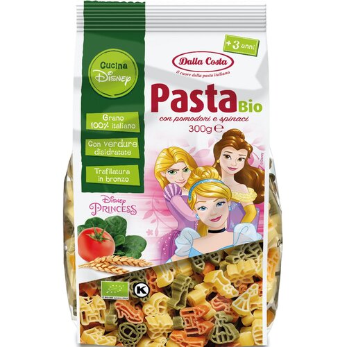Princess Disney Pasta - 300 g - Bio - Tomaten - Spinat